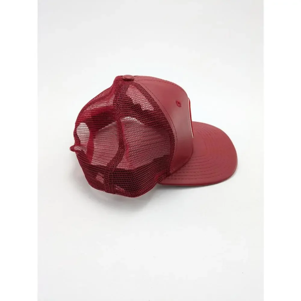 New Era Deadpool Logo Marvel 9Fifty Red Black Mesh Faux Leather Snapback‎ Hat